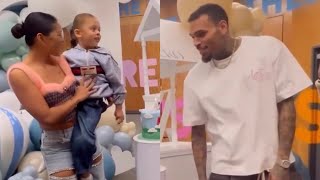 Chris Brown amp Ammika At Aekos 4th Birthday Party “Dad And Mom Together” [upl. by Chivers251]