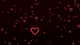 Flying Heart Background Video Neon Light Pink Hearts Live Wallpaper ❤️ 1 Hour Loop Love Screensaver [upl. by Candless]