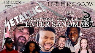 METALLICA “Enter Sandman” Live in Moscow — Reaction Mashup [upl. by Llehcsreh53]