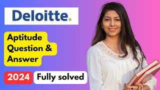 Deloitte Aptitude Test  Questions and Answers 2024 [upl. by Ipoillak229]