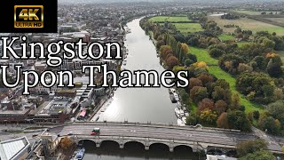 Amazing 4K Drone Footage of Kingston upon Thames  Scenic River Views amp Beautiful Landmarks London [upl. by Salamone867]