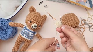 Curso básico amigurumi Pica Pau 06 Juan Osito [upl. by Torosian192]