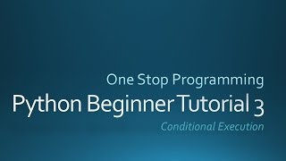 Python Beginner Tutorial 3 For Absolute Beginners [upl. by Safire988]