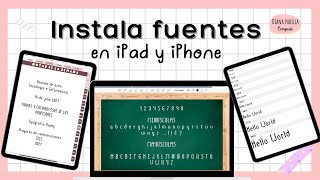 ✅✍🏼 Cómo INSTALAR FUENTES TIPOGRÁFICAS en el iPad 🍎 ¡APRENDE conmigo FÁCIL Y RÁPIDO 👩🏻‍🏫💕 [upl. by Ailgna]