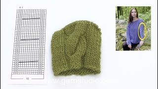 How to knit the cable in DROPS 18119 [upl. by Otsedom]