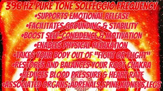 396 HZ PURE TONE SOLFEGGIO FREQUENCYTAKES YOUR BODY OUT OF FLIGHT OR FIGHTMODEROOT CHAKRA TUNEUP [upl. by Gord519]