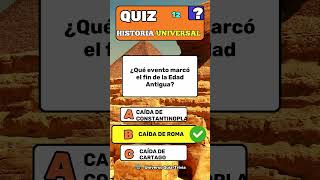 🌍 ¿Cuánto Sabes de Historia Universal 🏺 p3 [upl. by Eesac]