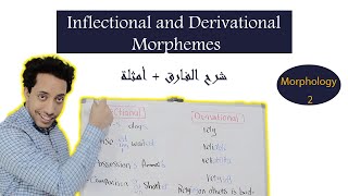 morphology  inflectional and derivational morphemes شرح الفارق [upl. by Pate]