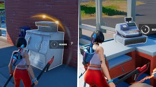 Search Ice Machines or Cash Registers at gas stations in Fortnite Quest [upl. by Airegin]