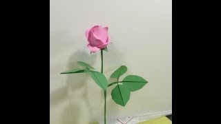 Origami Rose Leaves Calyx and Stem [upl. by Adamina]