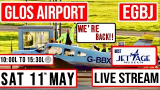 Glos Airport EGBJ  Live Stream Relaunch no ATC Saturday 11th May 1000L✈️ [upl. by Sibell]