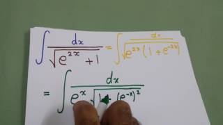 Integral of 1  sqrt e2x  1 [upl. by Airasor499]