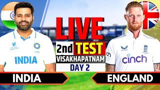 India vs England 2nd Test Day 2  India vs England Live Match  IND vs ENG Live Score amp Commentary [upl. by Nytsrik]