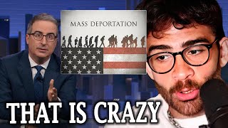 John Oliver On Trumps Campaign For Mass Deportation  Hasanabi Reacts [upl. by Shanney]