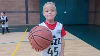 🏀Kids FIRST Basketball Game and He Goes BEAST MODE [upl. by Jolyn818]