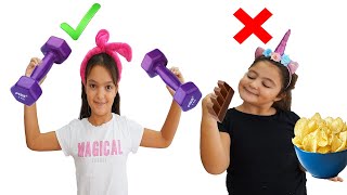 Masal and Öykü Wants to Be Strong  Kids Exercise for Fun [upl. by Flower]