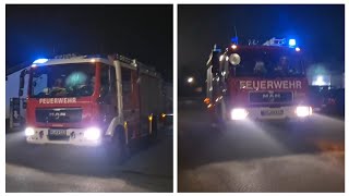 Nachteinsatz LF 2016  LF 86 der Feuerwehr Klein Wanzleben auf Einsatzfahrt [upl. by Ehud]