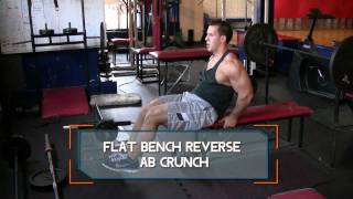 Flat Bench Reverse Ab Crunch  How to do Reverse Abdominal Crunches [upl. by Yaniv]