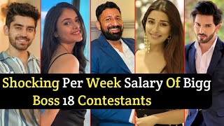 Shocking Per Week Salary Of Bigg Boss 18 Contestants  Per Day Salary  TM [upl. by Esta]