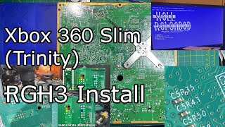 FULL Install Xbox 360 Slim Trinity RGH3 Installation  Closeup shots [upl. by Merill]