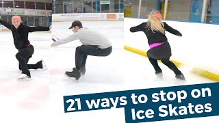 21 ways to stop on ice skates [upl. by Nedap627]