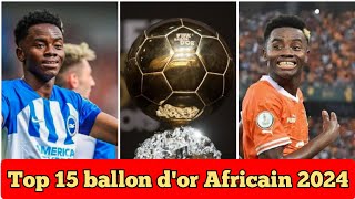 Can2023  Classement des favoris pour le Ballon d’Or Africain 2024💥💥 cest Rude🙆🥶🤨 [upl. by Nolyd]