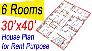 3040 House Plan For Rent Purpose  Rent House Design  1200 Sqft  Engineer Vishal [upl. by Killen173]