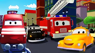 The Car Patrol Tom the Tow Truck and Troy the Train help Car City  Trucks Cartoons for kids [upl. by Zere600]