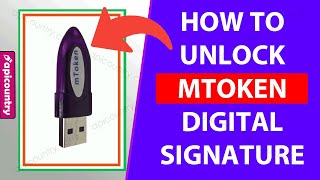 Unlock mToken Digital Signature Certificate  How to Reset Mtoken DSC  Apicountrycom [upl. by Stoller]