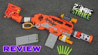 REVIEW Nerf Zombie Strike Scravenger  le Slingfire 20 [upl. by Sillad]