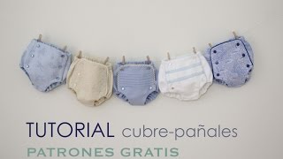 Tutorial cubrepañal o braguita bebe patrones gratis [upl. by Colvert779]