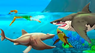 ALL XXL SHARKS UNLOCKED  HUNGRY SHARK WORLD  NEW SHARK GAMEPLAY [upl. by Sdlonyer]