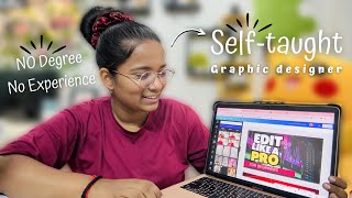 How I became a Graphic Designer and started as a Freelance  No degree no experience selftaught [upl. by Akerley]