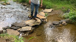 Home Made StreamCreek Dam Damming a Creek [upl. by Nohsyt]