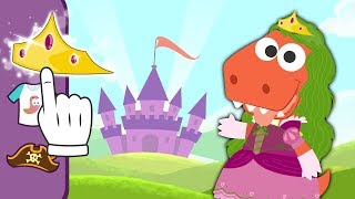 Learn with Eddie how to dress up as a Princess 👑 Eddie the Dinosaur goes to a Costume Party [upl. by Nakada]