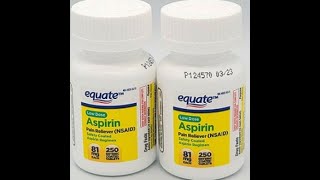 Equate Adult Low Dose Aspirin Enteric Coated Tablets 81 mg 500 Count 2 Pack [upl. by Neitsirk]