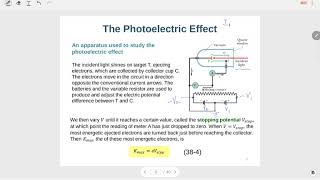 Physics II  Chap 38 Photons and Matter Waves  Part I  Fall 2020 [upl. by Trever]