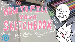 HOW TO FILL YOUR SKETCHBOOK✍️ aka how to chunkify and fill your sketchbook to the max [upl. by Latvina]