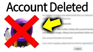 roblox deleted my account im banned forever [upl. by Lai425]