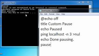 Batch Scripting  9  Custom Pause and Animation [upl. by Darcy]