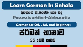 Possessivartikel  Akkusativ   possessive articles in German  Possessivartikel in Sinhala [upl. by Bertha]