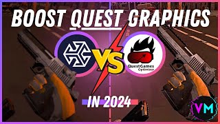 The BEST App to Boost Quest 3 Graphics in 2024  SideQuest VS Quest Games Optimizer [upl. by Leeke]