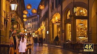 A Romantic Winter Evening Walk in Florence ITALY 4K 🇮🇹 [upl. by Yorled488]