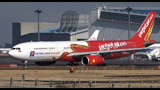 VietJet Air Airbus A330300 VNA810 Takeoff from Narita 34L [upl. by Jeremiah]