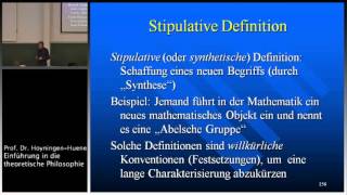 Einführung in die Theoretische Philosophie 11 Vorl Teil I [upl. by Myra]