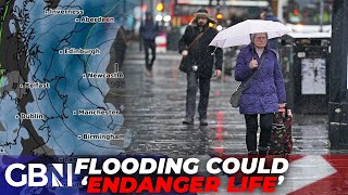 Met Office issues TWO RARE 24hr amber ALERTS for heavy rain as Britons WARNED to prepare for floods [upl. by Ayom]