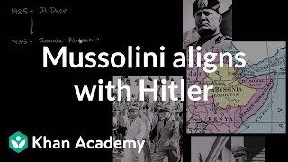 Mussolini aligns with Hitler  The 20th century  World history  Khan Academy [upl. by Yentirb28]