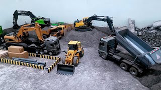 Rc Excavator Truk  rc Contruction site rc huina rc proyek muat pasir konstruksi [upl. by Aw]