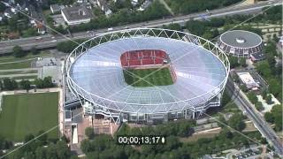 Stadion BayArena in Leverkusen im Bundesland NordrheinWestfalen [upl. by Acirtap]