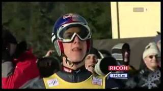 Gregor Schlierenzauer Vancouver Whistler 2009 149m  HR ORF [upl. by Noteloc]